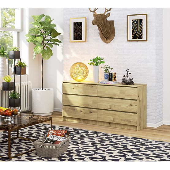 KOMÓD K160 6SZ CLP TÖLGY ARTISAN