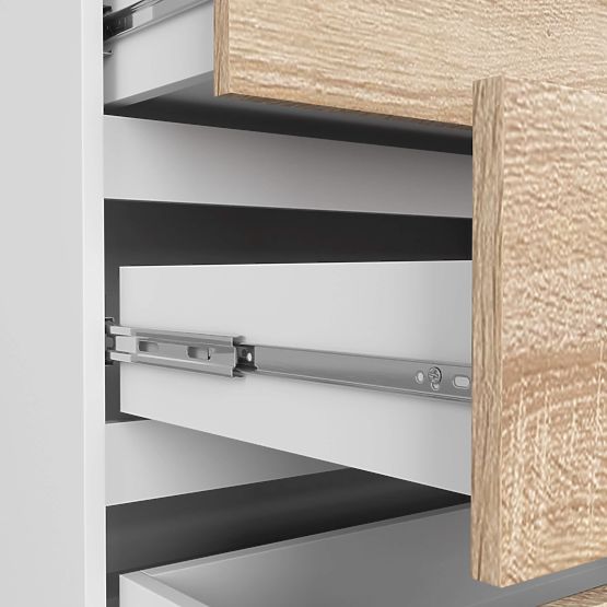 KOMÓD K160 8F CLP PK FEHÉR / SONOMA TÖLGY