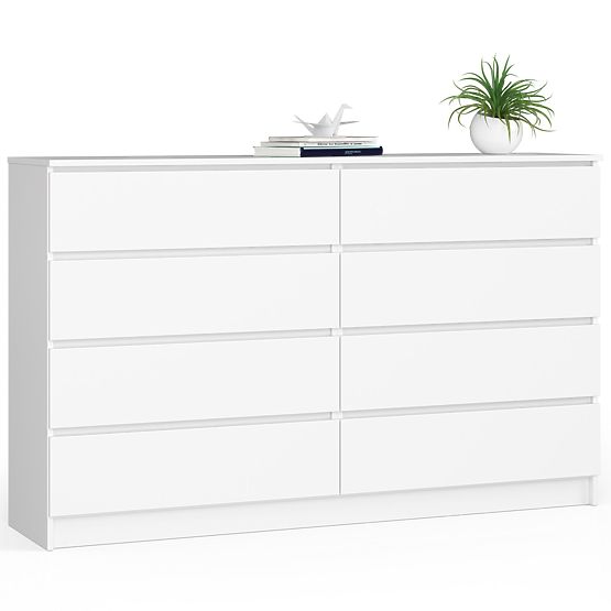 KOMÓD K160 8SZ CLP PK FEHÉR