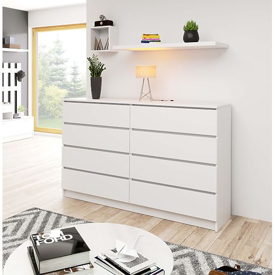 KOMÓD K160 8SZ CLP PK FEHÉR