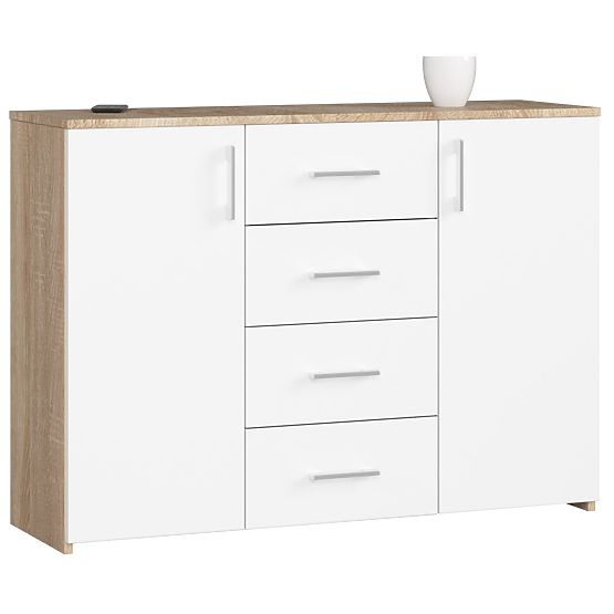 KOMÓD K45 PK SONOMA TÖLGY / FEHÉR