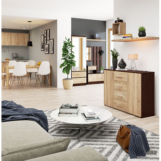 KOMÓD K45 WENGE / SONOMA TÖLGY