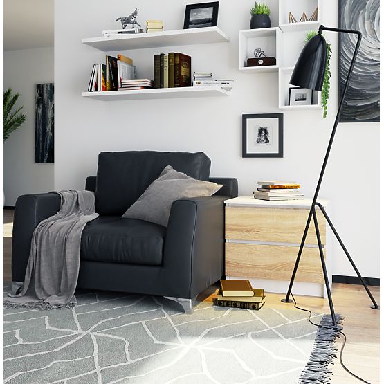 KOMÓD K60 2SZ CLP PK FEHÉR / SONOMA