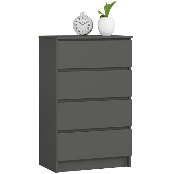 KOMÓD K60 4SZ CLP PK GRAFIT SZÜRKE