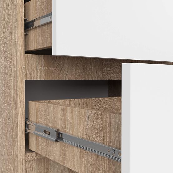 KOMÓD K60 5SZ CLP PK TÖLGY SONOMA / FEHÉR