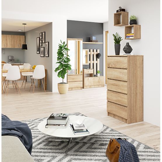 KOMÓD K60 5SZ CLP PK TÖLGY SONOMA