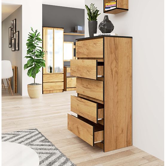 KOMÓD K60 5SZ CLP TÖLGY CRAFT