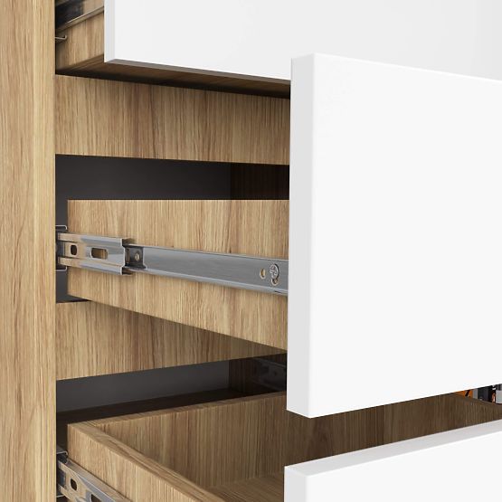 KOMÓD K80 1D 5SZ PK ARTISAN TÖLGY / FEHÉR