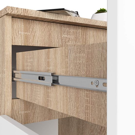 KOMÓD K80 2D 1SZ CLP PK SONOMA TÖLGY / FEHÉR