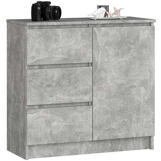 KOMÓD K80 JERRY 1D 3SZ PK BETON