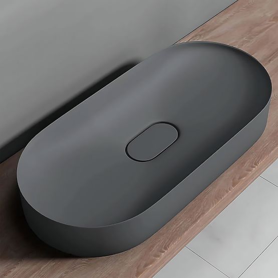 Konglomerát mosdókagyló IRIS 71 CM szürke matt