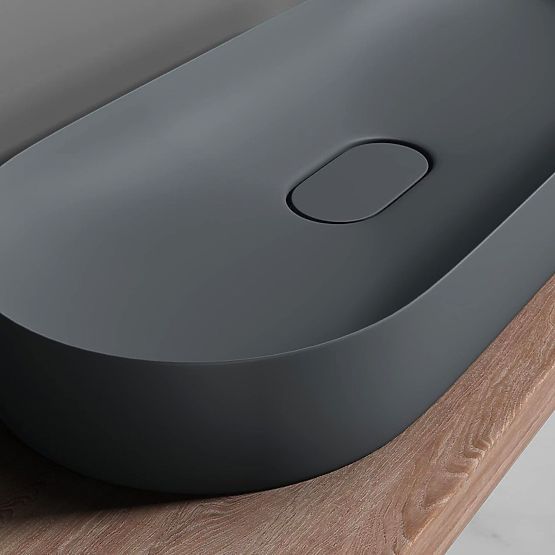 Konglomerát mosdókagyló IRIS 71 CM szürke matt