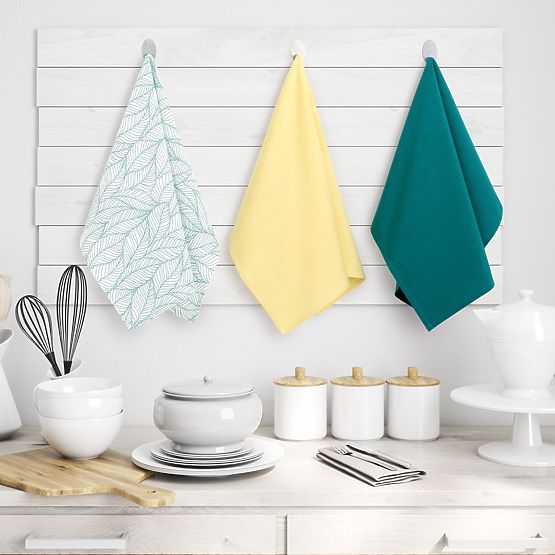 Konyhai törölköző LETTY türkiz szín nyomtatott minta modern stílus modern 50x70 ameliahome