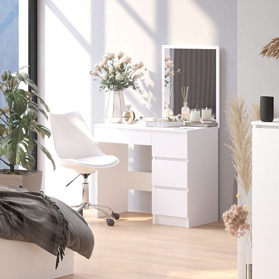 KOZMETIKAI FÜRDŐSZOBASZEKRÉNY TÜKÖRREL T-6/SL 500x600 JOBB FEHÉR