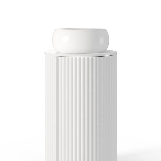 La promessa 40 cm-es szekrény szett mosdóval, bordázott, lekerekített, fehér