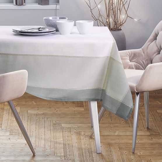 LAVAL asztalterítő fehér színű, sima klasszikus minta 130x160 ameliahome