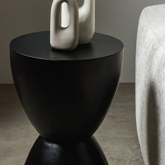 Lavia oldalsó asztal 35 cm, fekete, mangófa