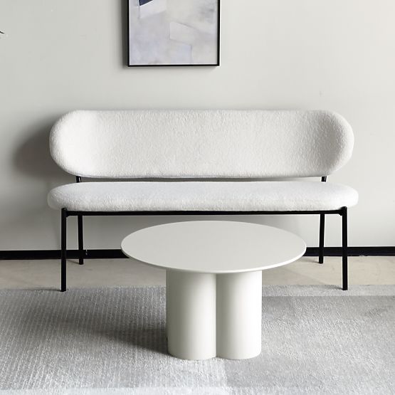 Lazaro dohányzóasztal 80 cm, kerek, szürke-bézs