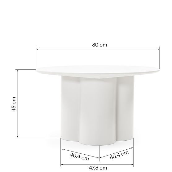 Lazaro dohányzóasztal 80 cm, kerek, szürke-bézs