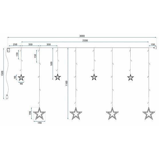 LED Függöny Távirányítóval GL2004