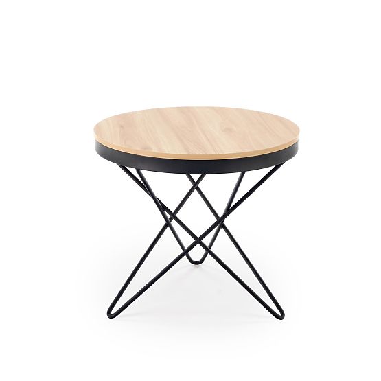 LEILA dohányzóasztal, természetes/fekete (1p=1db)