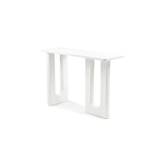 Lichi íróasztal/konzol 120 cm, fehér, ívek