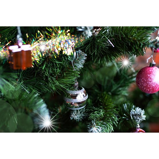 Lila/Rózsa karácsonyi dísz szett 208 db