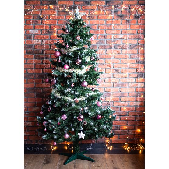 Lila/Rózsa karácsonyi dísz szett 208 db