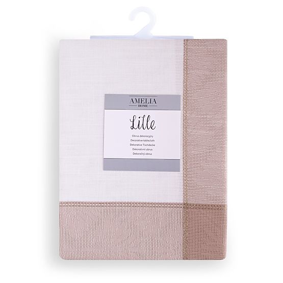 LILLE rózsaszín sima klasszikus mintájú abrosz 130x160 ameliahome