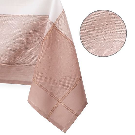 LILLE rózsaszín sima klasszikus mintájú abrosz 130x160 ameliahome