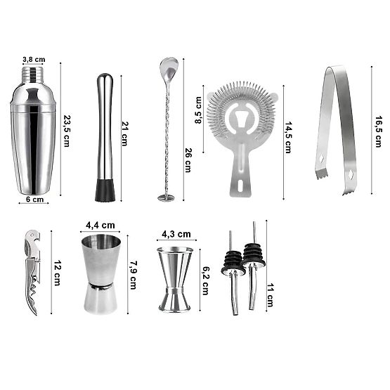 LOGAN 11 darabos bármixer készlet dobozzal