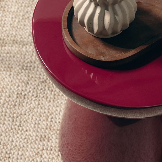 Logan oldalsó asztal 40 cm, bordó/cseresznye, fényes