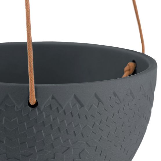 LOKAI fekete színű boho stílusú virágcserép belső térbe ameliahome