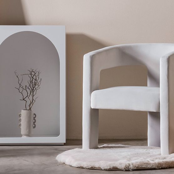 Lory relaxációs fotel, bársony, világos bézs