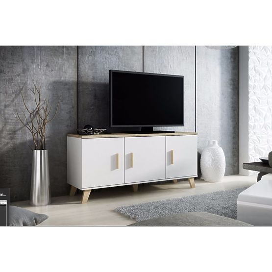 LOTTA KOMÓD 150 (3D) FEHÉR/ SONOMA TÖLGY