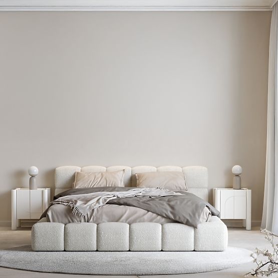 Lunaria éjjeliszekrény maratott előlappal, fehér