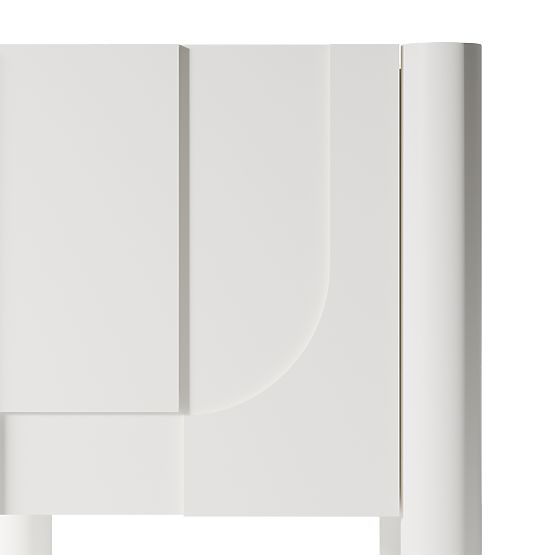 Lunaria éjjeliszekrény maratott előlappal, fehér