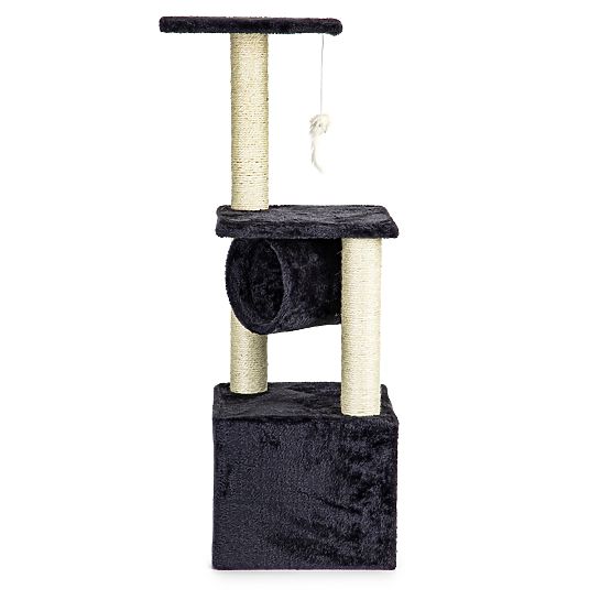 Macskakaparó ház ágy fa szürke