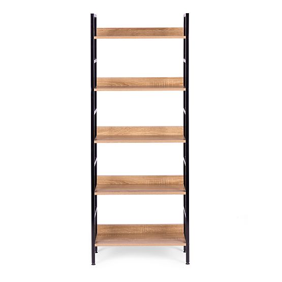Magas loft stílusú 5 polcos fém MDF polc ModernHome