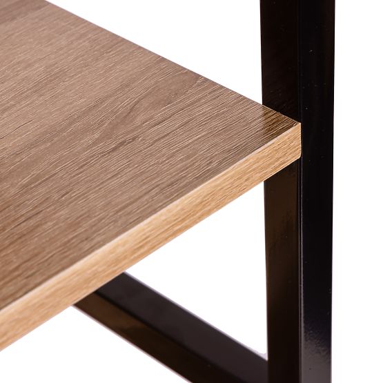 Magas loft stílusú 5 polcos fém MDF polc ModernHome