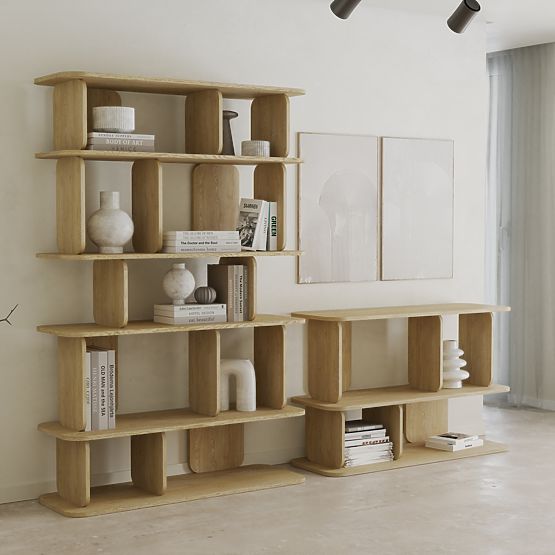 Magas Tulumo polc, lekerekített, Cremona Torro tölgy