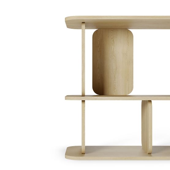 Magas Tulumo polc, lekerekített, Cremona Torro tölgy