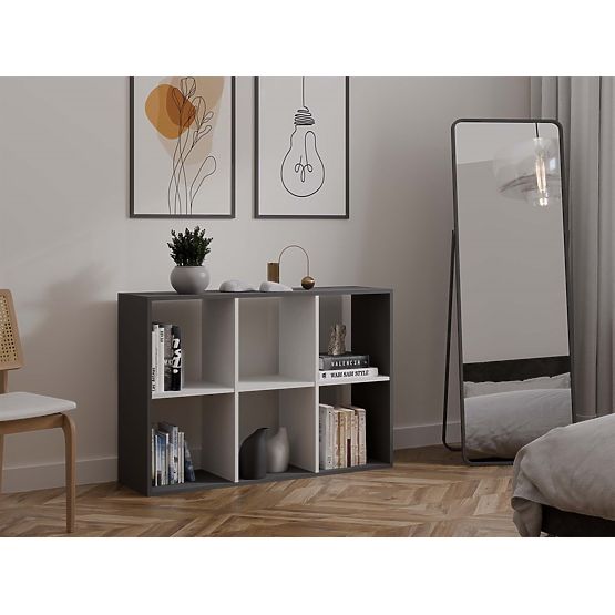 Malax 2X3 ANTRACIT FEHÉR Polc