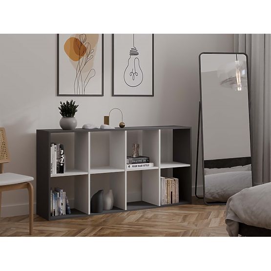 Malax 2X4 ANTRACIT FEHÉR Polc