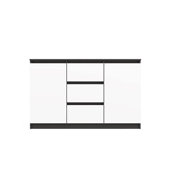 Malwa 2D3S ANTRACIT FEHÉR Komód