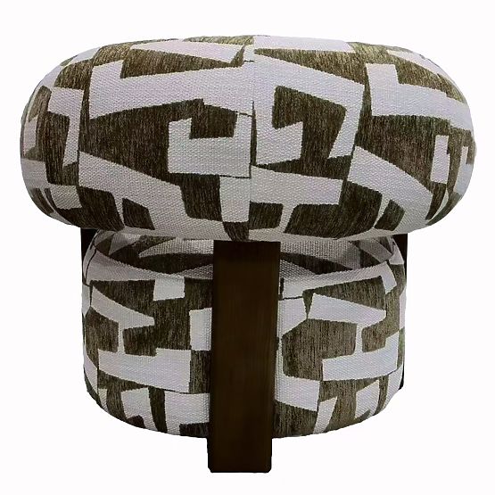 Maribel relaxációs fotel olíva-krém/dió, lekerekített formák