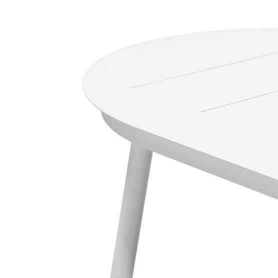 Marinelli kerti garnitúra, 230-300 cm-es kihúzható asztal + 6 szék, alumínium, fehér