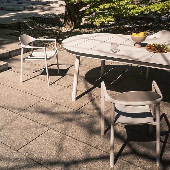 Marinelli kerti szék, alumínium, fehér/zöld