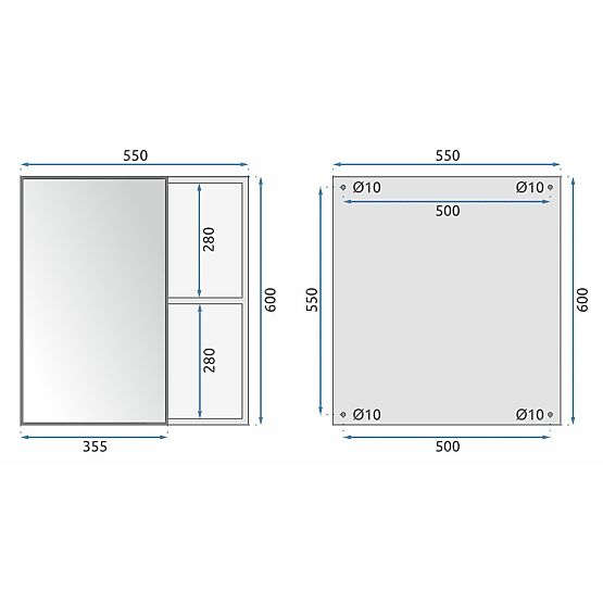 Mario 60 cm-es szürke fürdőszobabútor készlet mosdóval