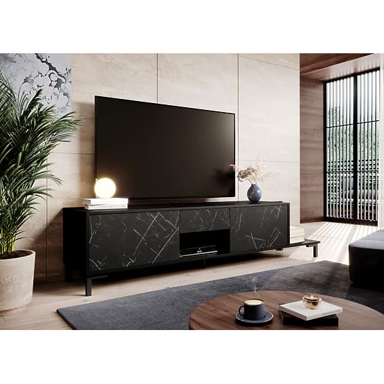 MARMO TV szekrény 2D1S1K fekete